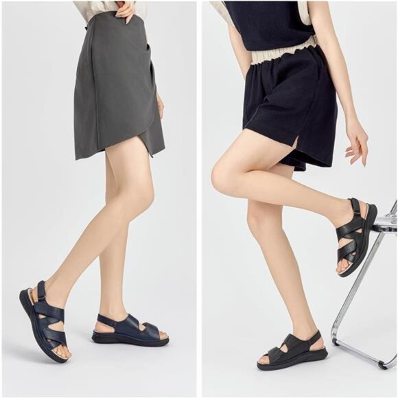 Women's Sandals Open Toe Arch Support Slides - Picture 2 of 7